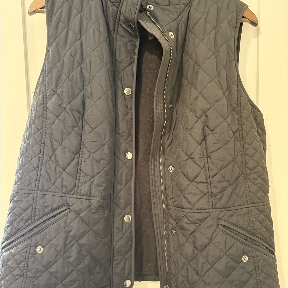 Talbots Women’s Black Quilted Vest